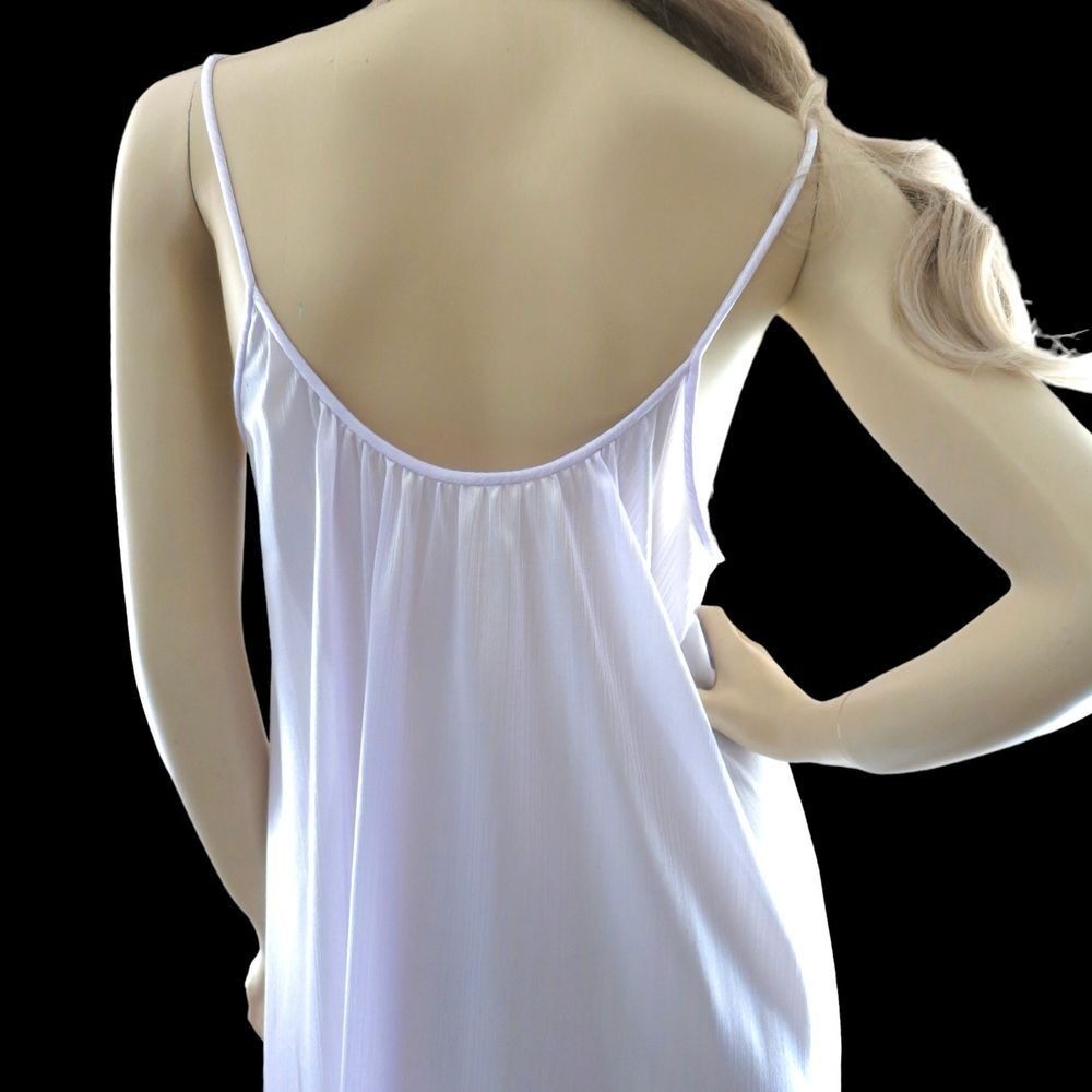 Tom Bezduda‎ Vintage 80s Lilac Gown M Maxi Slip Dress Coquette Lingerie - Picture 3 of 9